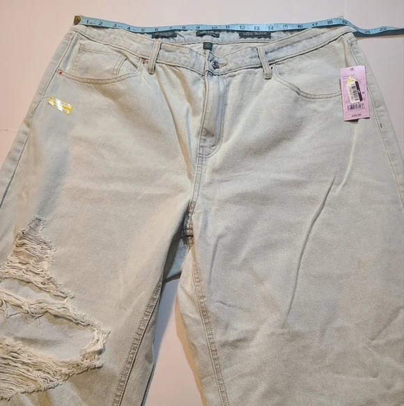 Wild Fable Womens Juniors Light Blue Distressed Jeans NWT Size 17/30 - Picture 5 of 9